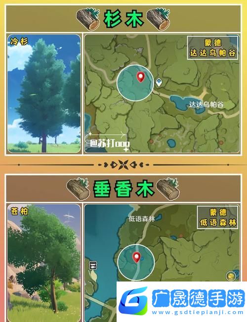 原神杉木采集点全攻略
